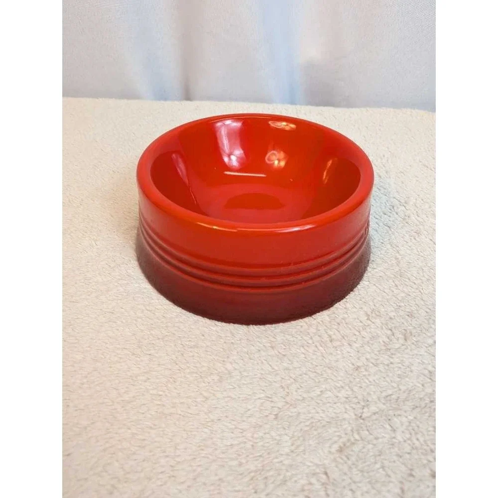 Le Creuset Red‎ Ceramic Pet Bowl Dish Luxury Kitchenware Dishwasher Safe